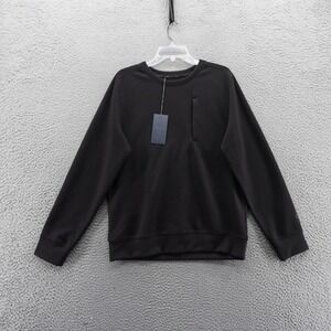 VRST Mens Pinnacle Fleece Crew‎ Neck Sweatshirt Small Black NEW